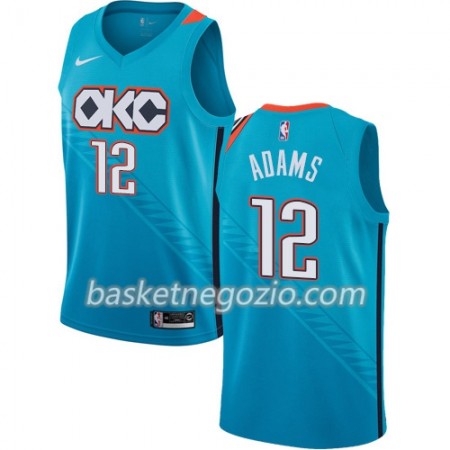 Canotte Uomo Oklahoma City Thunder Steven Adams 12 2018-19 Nike City Edition Blu Swingman